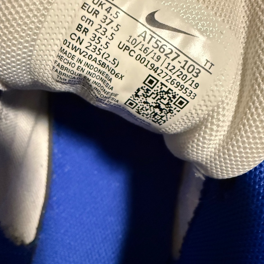 Nike Air Max 200 Womens Sneakers White Black Royal Blue AT5627-103 Size 6.5 - Picture 3 of 3